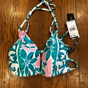 La Blanca Teal and Pink Floral Bikini